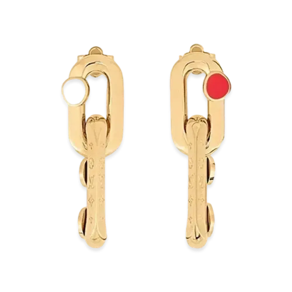 Louis Vuitton x Yayoi Kusama LV Edge Painted Dots Earrings "Gold"