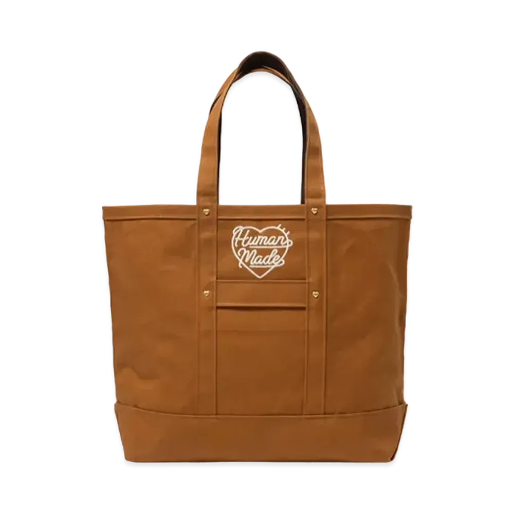 HUMAN MADE Duck Canvas Tote Large "Brown"