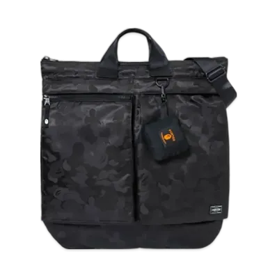 PORTER x A BATHING APE 2Way Helmet Bag "Black"