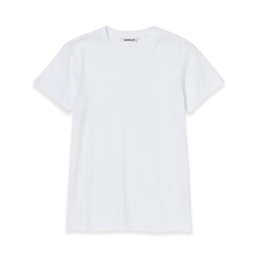 AURALEE Seamless Crew Neck Tee "White"
