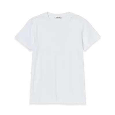 AURALEE Seamless Crew Neck Tee "White"