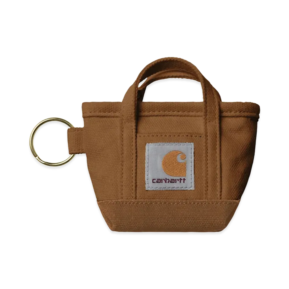 Carhartt WIP Mini Tote Bag Keychain "Hamilton Brown"