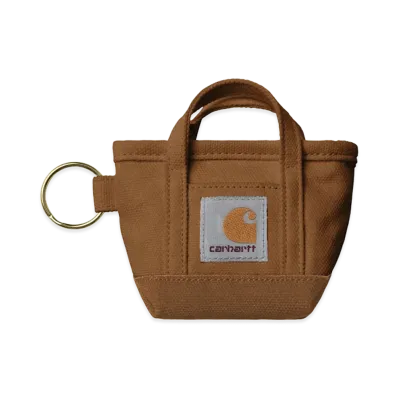 Carhartt WIP Mini Tote Bag Keychain "Hamilton Brown"