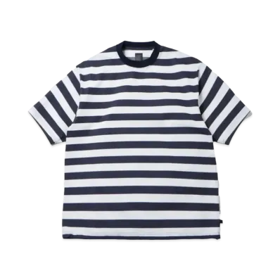 DAIWA PIER39 Tech Drawstring Border S/S Tee "White x Navy"