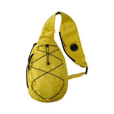 C.P. Company Nylon B Lens Crossbody Rucksack "Green Sheen Yellow"