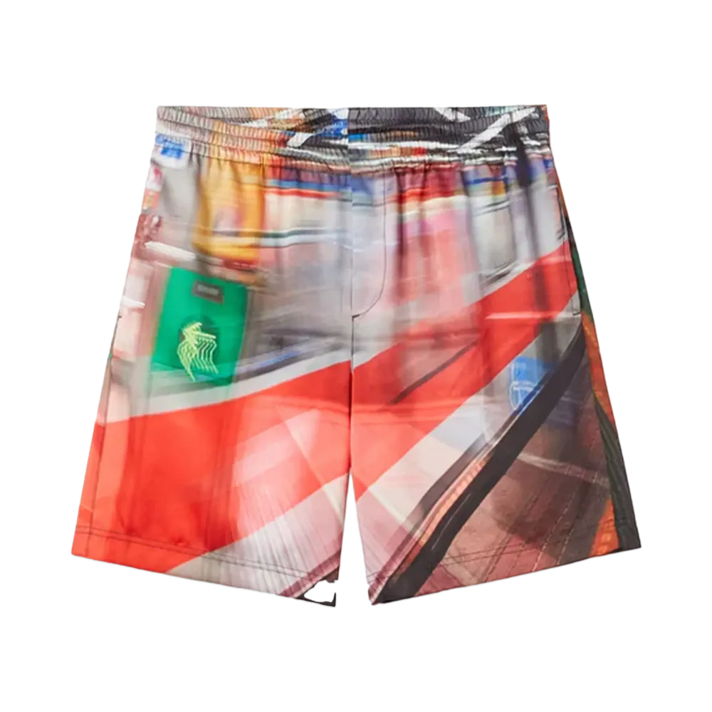 MSGM x Google Pixel Daily Metro Print All-Over Shorts "Red"