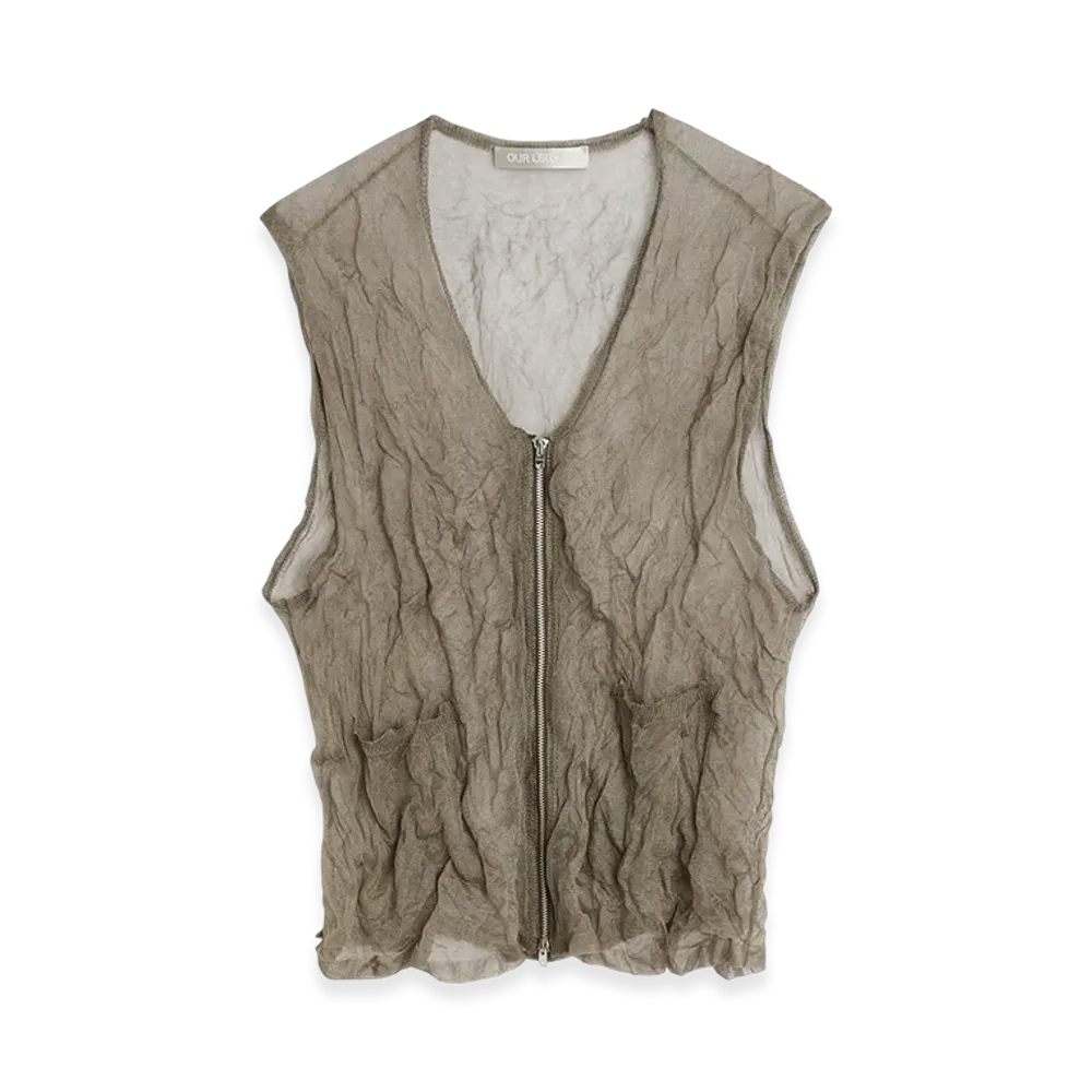 OUR LEGACY Crush Vest "Ash Silk Steel"