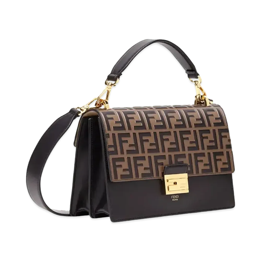 FENDI Kan U Leather Bag "Black"