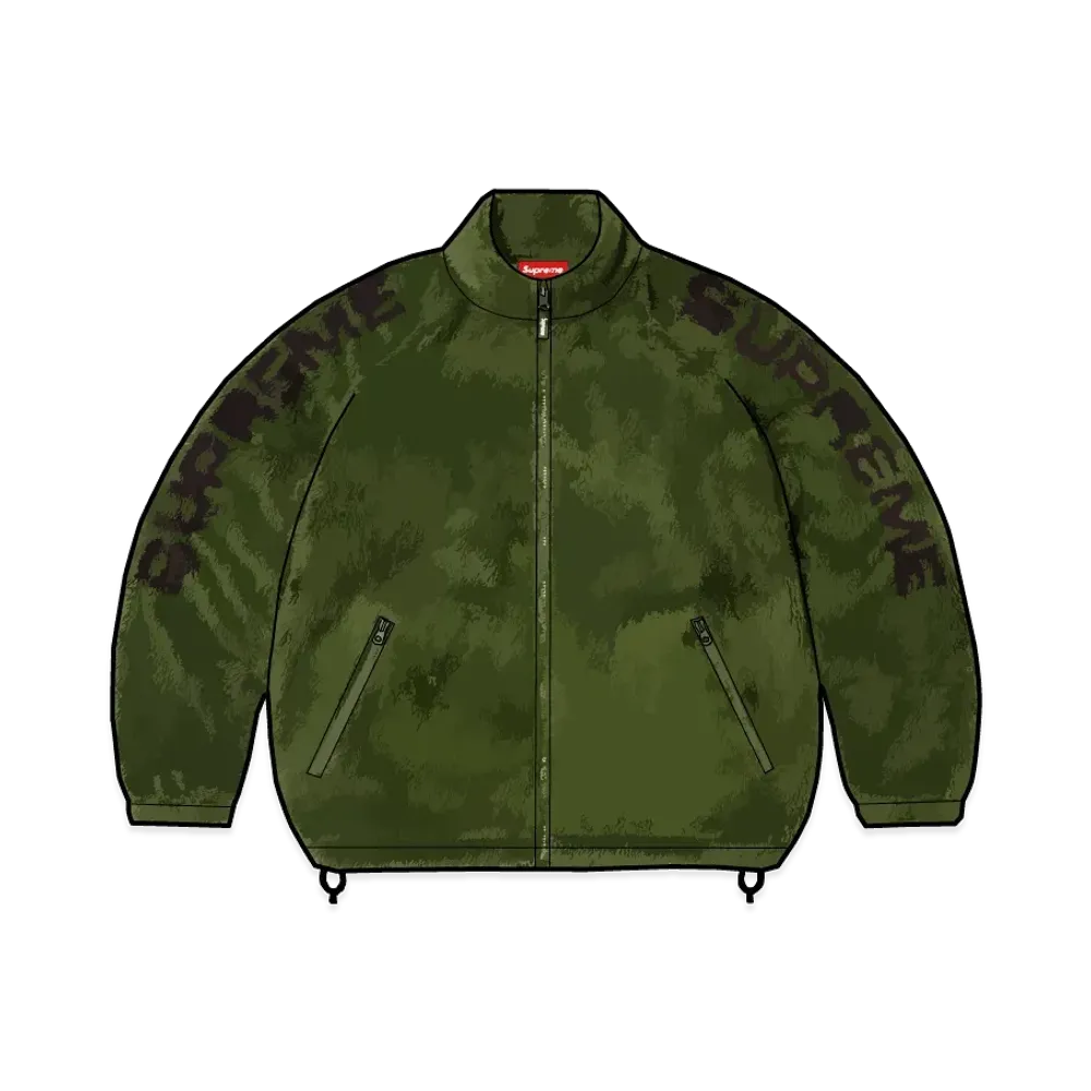 Supreme Shoulder Logo Fleece Jacket "Green"