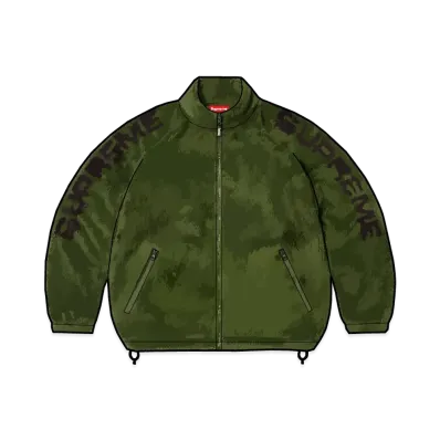 Supreme Shoulder Logo Fleece Jacket "Green"