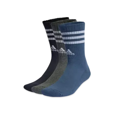 adidas 3-Stripes Cushion Crew Socks 3 Pairs "Legend Ink/Preloved Ink/Dark Grey Heather"