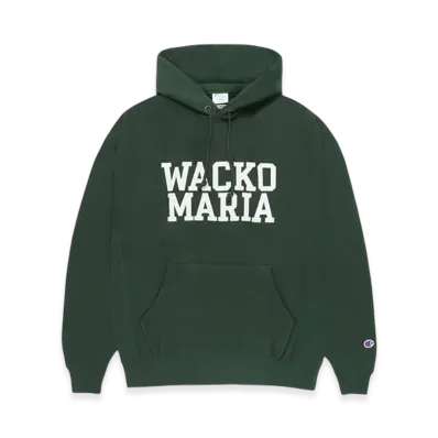 WACKO MARIA x Champion Reverse Weave Hooded Sweat Shirt "Dark Green"