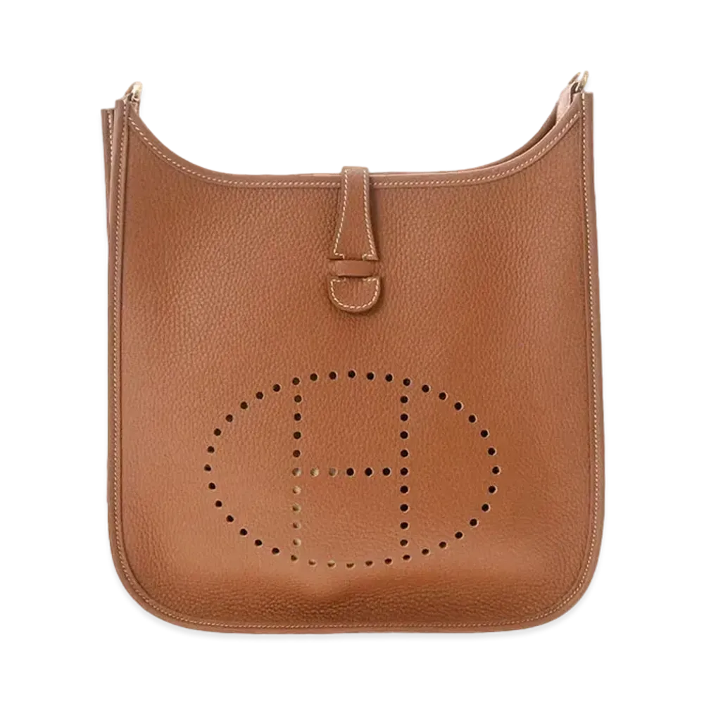 Hermes Evelyne 2 Taurillon Clemence "Gold/Gold"