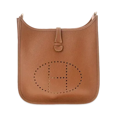 Hermes Evelyne 2 Taurillon Clemence "Gold/Gold"