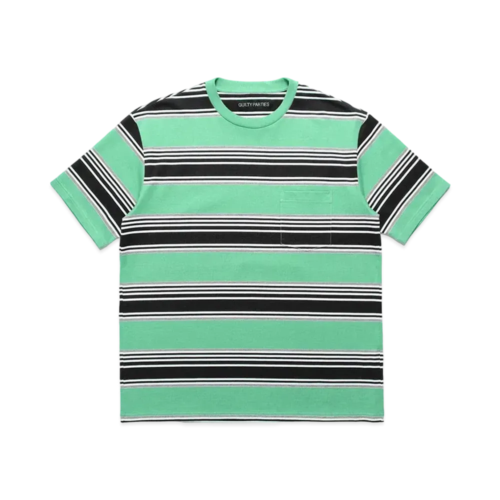 WACKO MARIA Striped T-Shirt "Green"