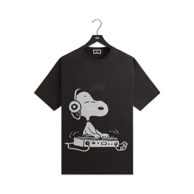 Kith x Peanuts Snoopy DJ Vintage Tee "Black"