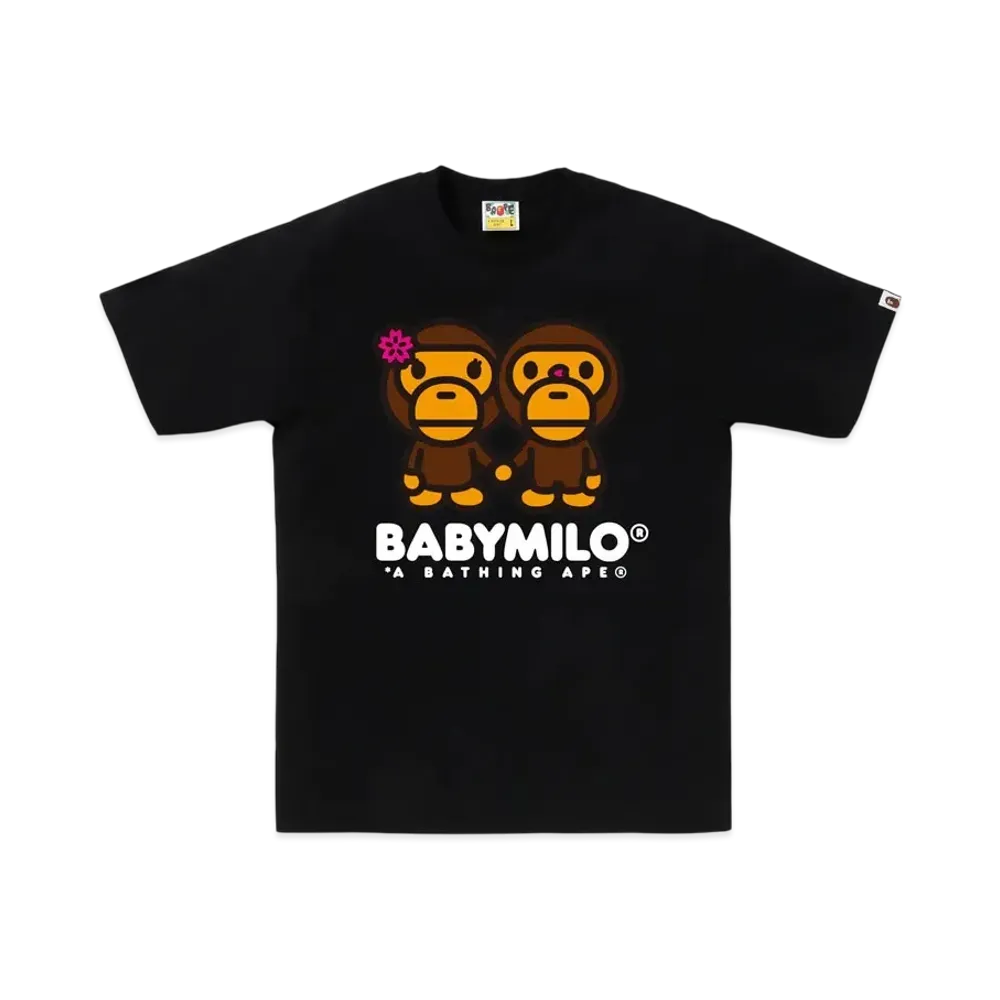 A BATHING APE Sakura Baby Milo Tee "Black"