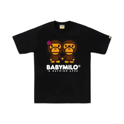 A BATHING APE Sakura Baby Milo Tee "Black"