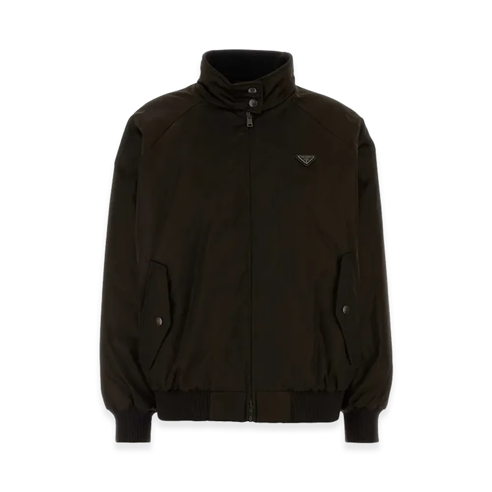 PRADA Women's Re-Nylon Bomber Jacket "Brown"