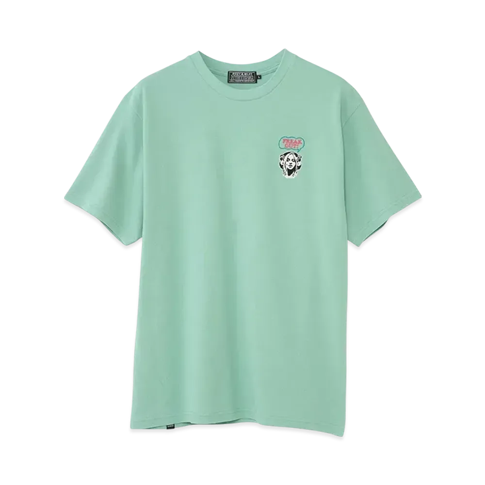 HYSTERIC GLAMOUR Freak Out Embroidery T-Shirt "Green"