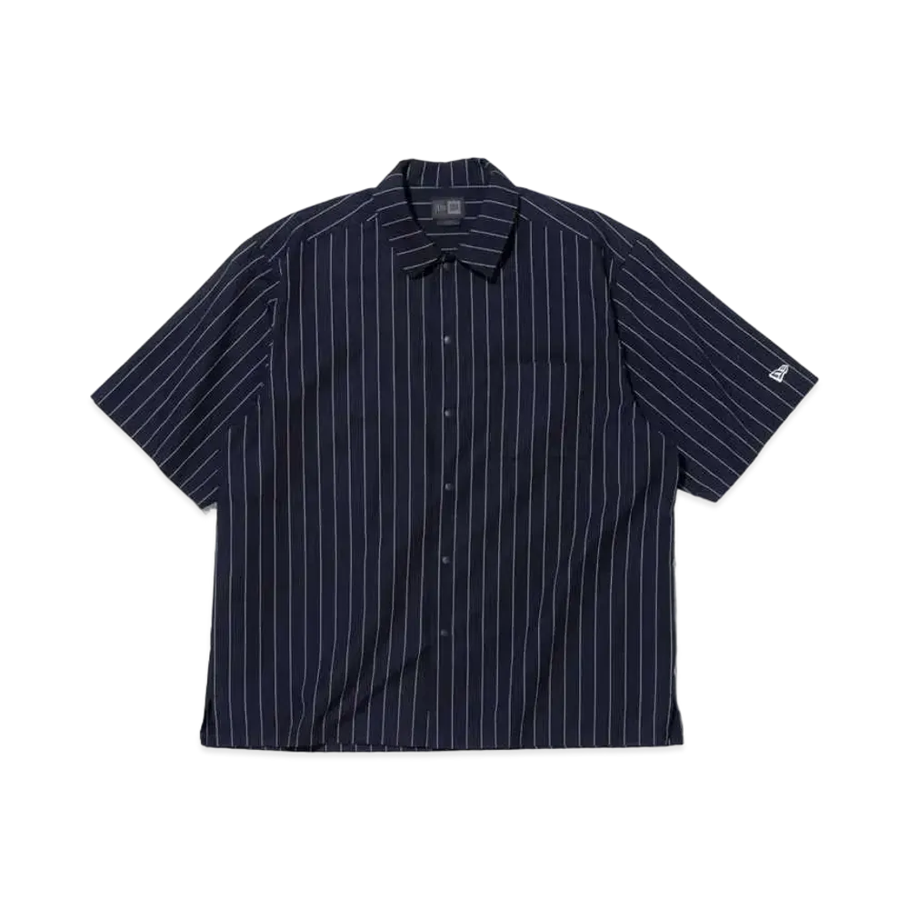 NEW ERA BLACK LABEL SS24 Short Sleeve Pinstripe Shirt "Navy"