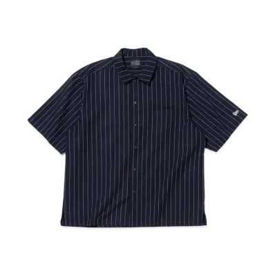 NEW ERA BLACK LABEL SS24 Short Sleeve Pinstripe Shirt "Navy"