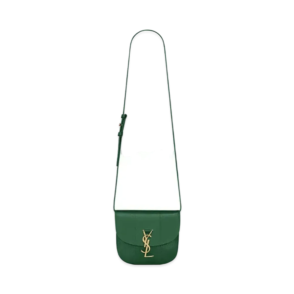 Saint Laurent Kaia Small Satchel In Lacquered Ayers "Prairie Green"