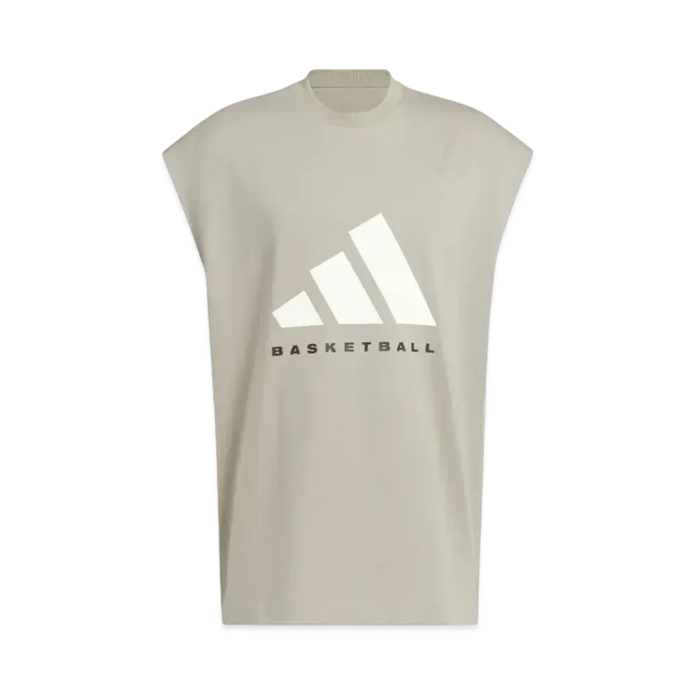 adidas Basketball Sleeveless T-shirt (Gender Neutral) "Putty Beige"