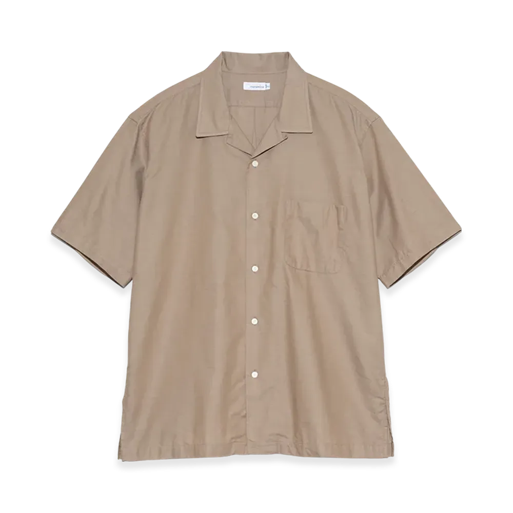 nanamica Open Collar Panama S/S Shirt "Beige"