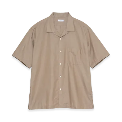nanamica Open Collar Panama S/S Shirt "Beige"