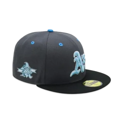 NEW ERA x THE CAP 'Rock Glacier' 59Fifty Oakland Athletics "Graphite/Black"