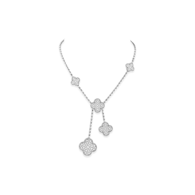 Van Cleef & Arpels Magic Alhambra necklace 6 motifs "18K White Gold/Diamond"