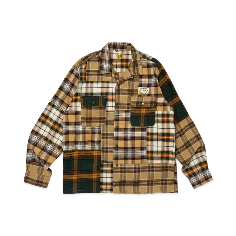 HUMAN MADE Crazy Check L/S Shirt "Yellow"