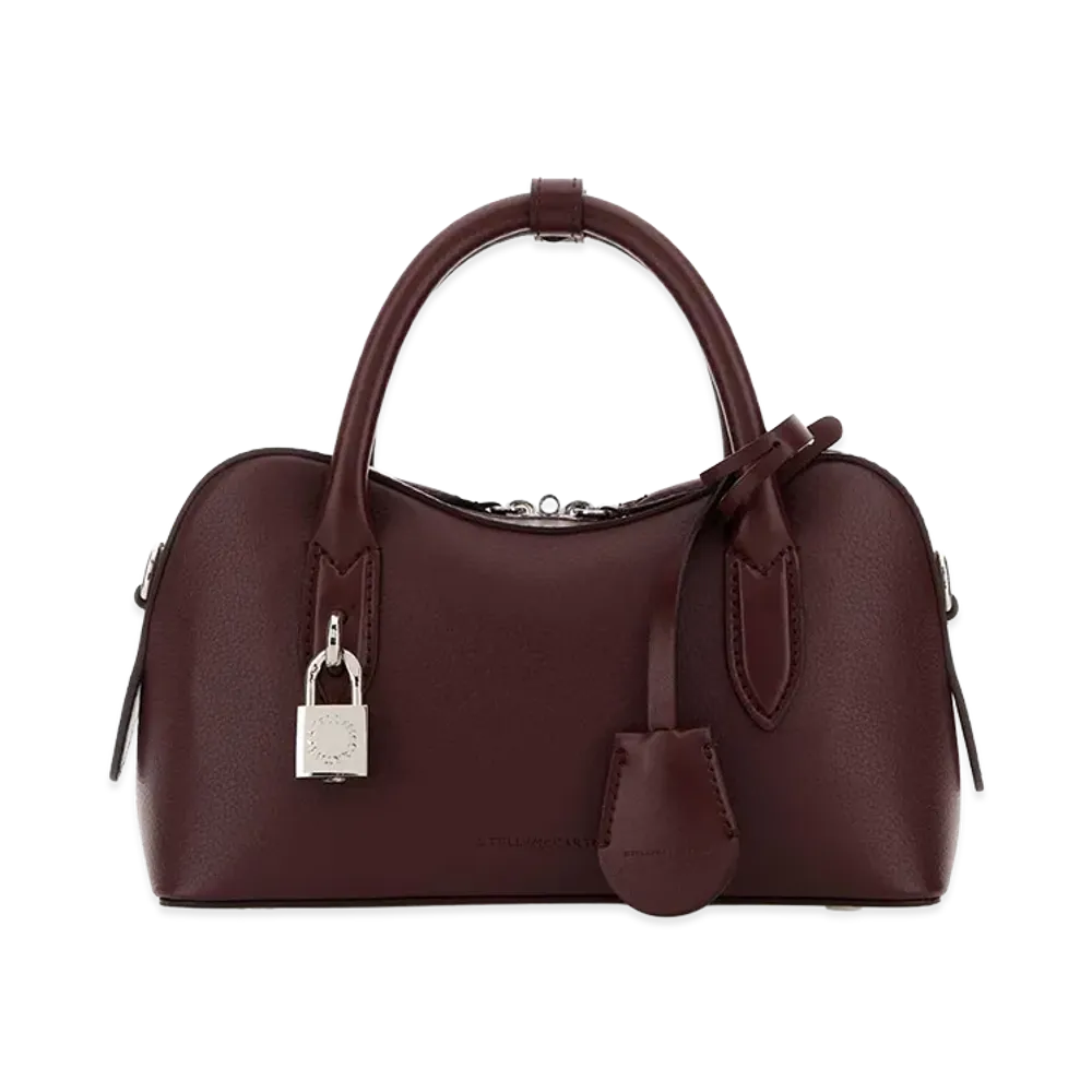 STELLA McCARTNEY Women's Stella Ryder Small Bag Embossed Grainy Eco Alter Mat - Murraya + Vegea "Bordeaux"