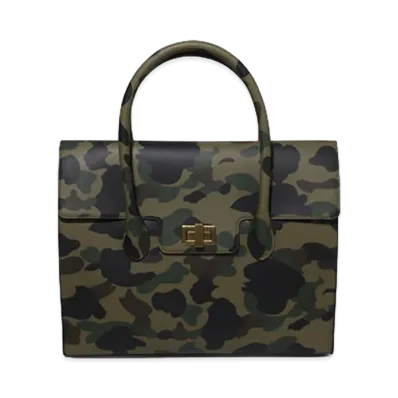 A BATHING APE 1ST Camo Tote Bag "Green"