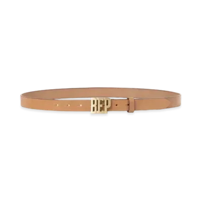 Black Eye Patch Letters Belt Mini "Brown"
