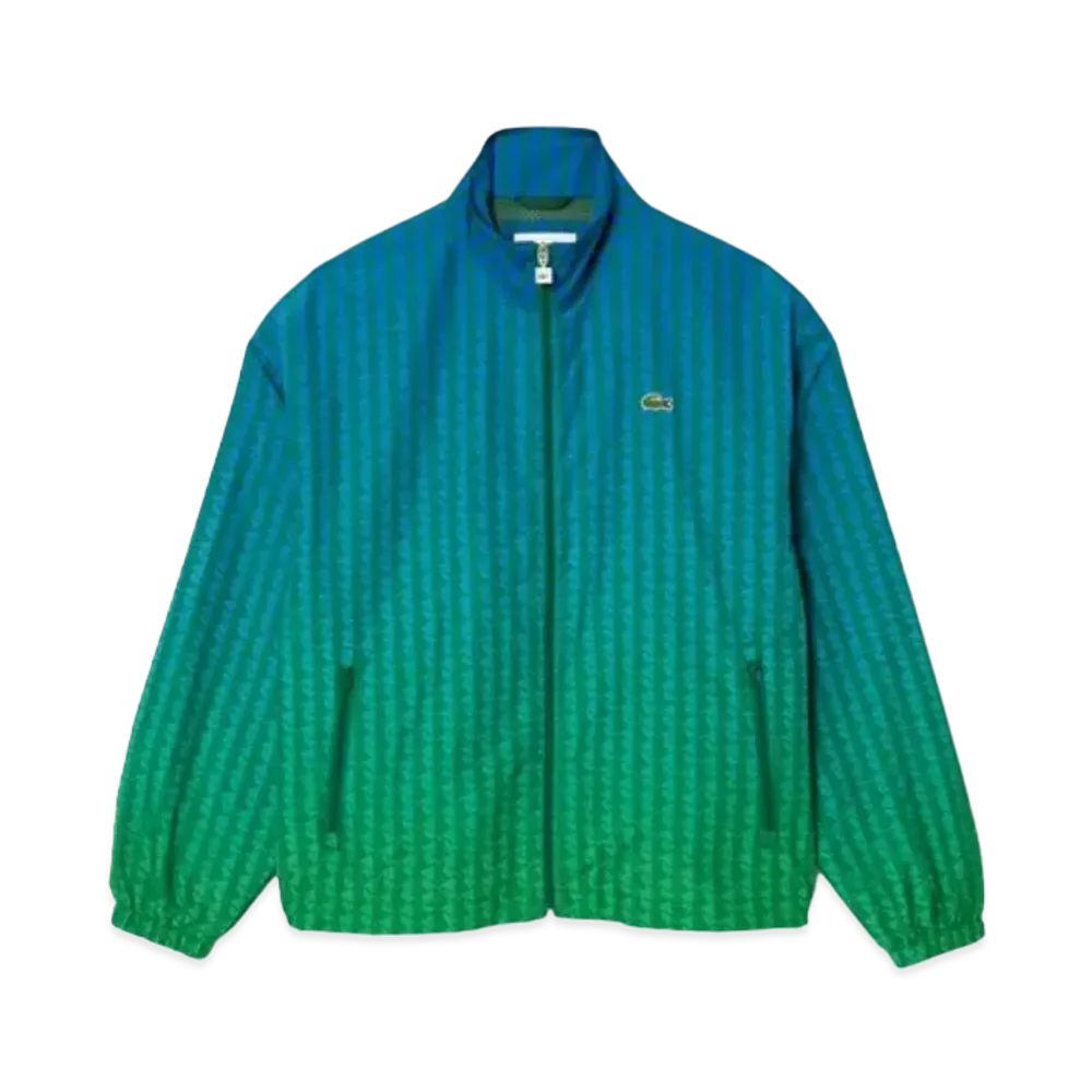 LACOSTE Back Print Monogram Track Jacket "Blue"