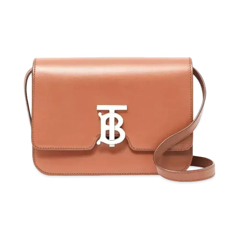 Burberry Small Leather TB Bag "Malt Brown"
