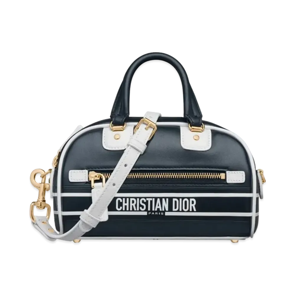 Dior Vibe Zip Bowling Micro Bag Calfskin "Blue"