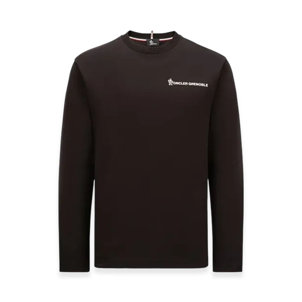 MONCLER Logo Long Sleeve Cotton T-Shirt "White"