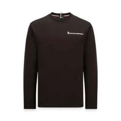 MONCLER Logo Long Sleeve Cotton T-Shirt "White"