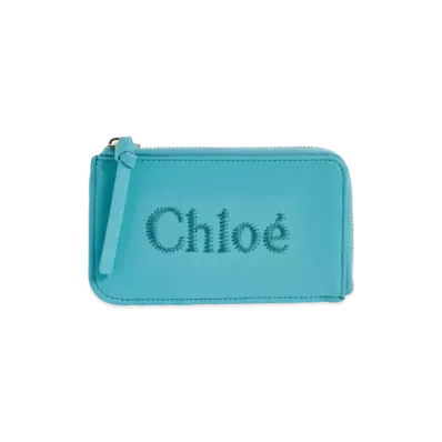 Chloe Sense Small Purse Shiny Calfskin "Aqua Sea"