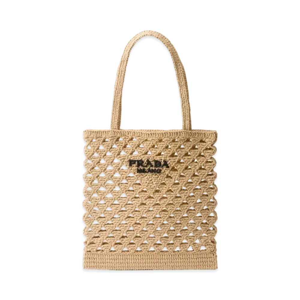 PRADA Crochet Tote Bag "Natural"