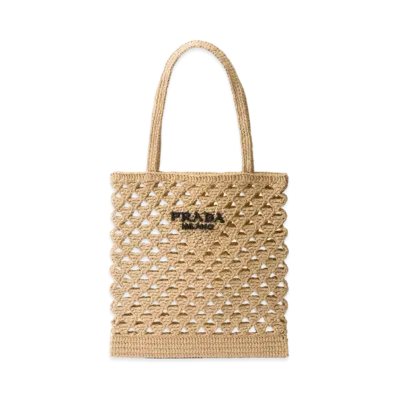PRADA Crochet Tote Bag "Natural"