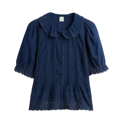 GAP x DOEN Eyelet Shirt "Medium Indigo"