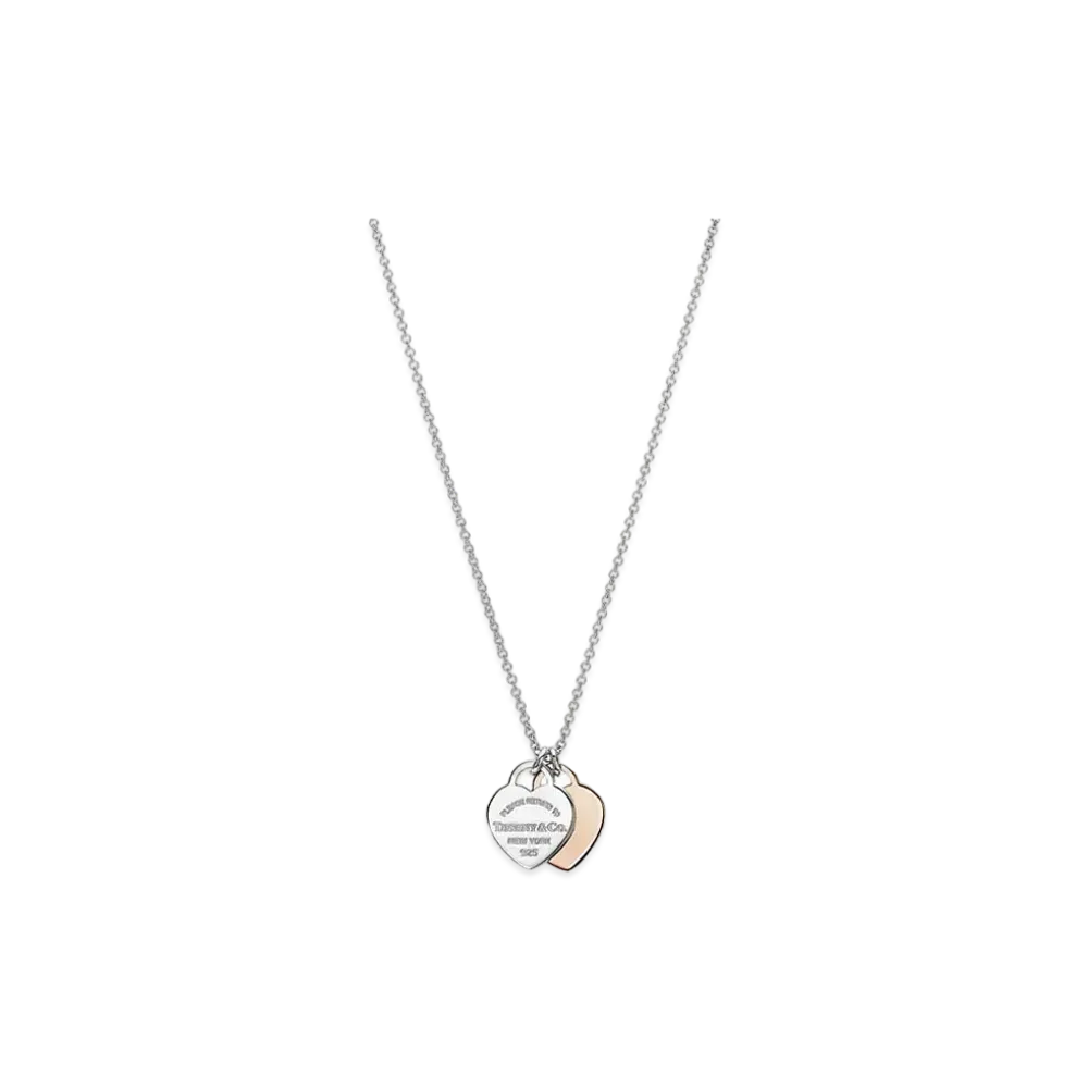 Tiffany & Co. Return to Tiffany Double Heart Tag Pendant Mini "Silver/Rose Gold"