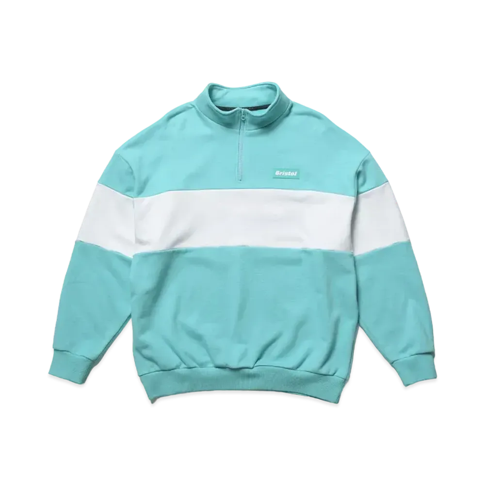 F.C.REAL BRISTOL Half Zip Stand Collar Sweat "Light Blue"
