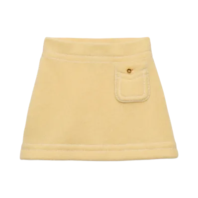 PRADA Women's Cashmere Miniskirt Cream "White"