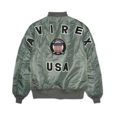 AVIREX MA-1 SIGNATURE BIG LOGO "SAGE"