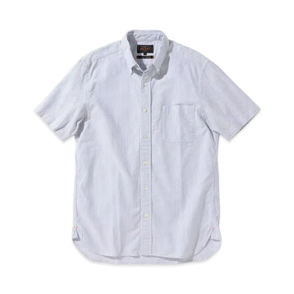 BEAMS B.D. Short Sleeve Candy Stripe "Blue"